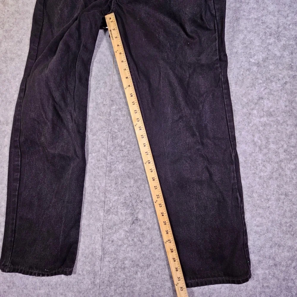 Levis Mens Black 550 Relaxed Fit Denim Jeans Casual Dad 40x34 (actual 40x31.5)